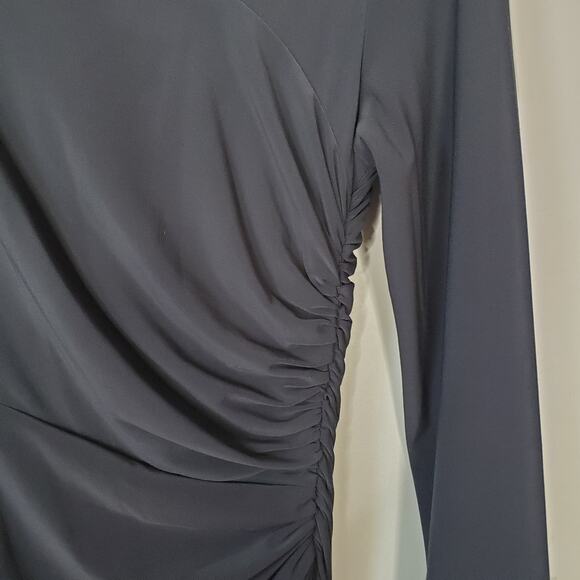 Lauren Ralph Lauren Long Sleeve Gown Evening Formal Dress Navy Blue Size US 8 - Picture 8 of 12